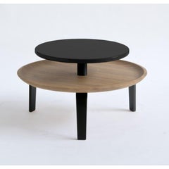 Set of 2, Secreto 85 Coffee Table, Black “Forville” by Colé Italia