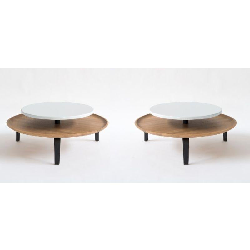 2er-Set, Secreto 85 Couchtische, weiß, 
