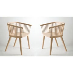 Set of 2, Secreto Little Armchair, Natural Beech by Colé Italia