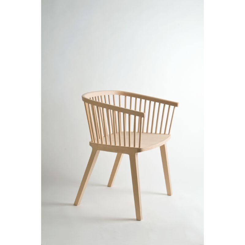 Modern Set of 2, Secreto Little Armchair, Natural Beech by Colé Italia For Sale