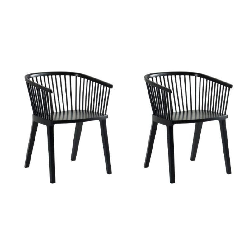 Set of 2, Secreto little armchair - black matt lacquer by Colé Italia with Lorenz Kaz
Dimensions: H 76, D 52, W 57, cm
Materials: solid beech wood natural or lacquered finishing.

Also available: secreto little armchair white matt lacquer,