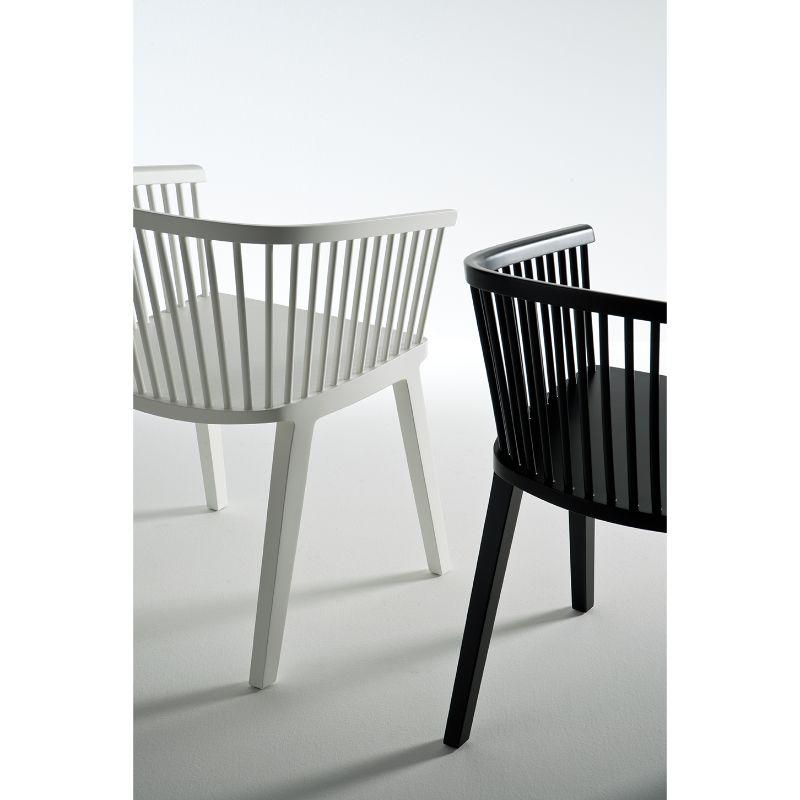 Set of 2, Secreto Little Armchairs, Black & White Matt Lacquer by Colé Italia For Sale 3