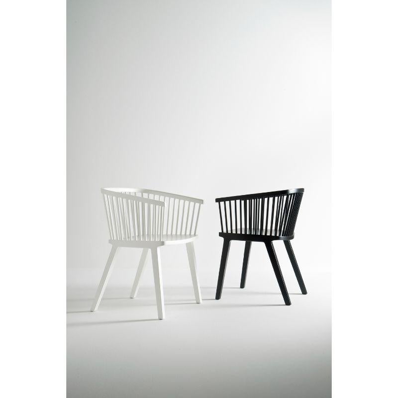 Set of 2, Secreto little armchairs - black & white Matt Lacquer by Colé Italia with Lorenz Kaz
Dimensions: H 76, D 52, W 57, cm
Materials: Solid beech wood natural or lacquered finishing

Also available: Secreto little armchair white Matt