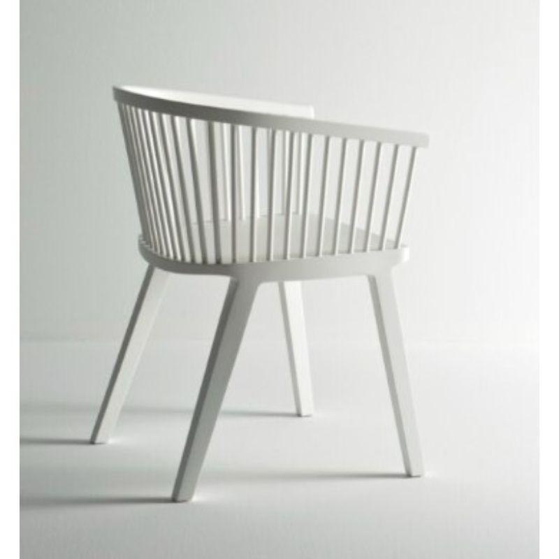 Modern Set of 2, Secreto Little Armchairs, White Matt Lacquer by Colé Italia For Sale