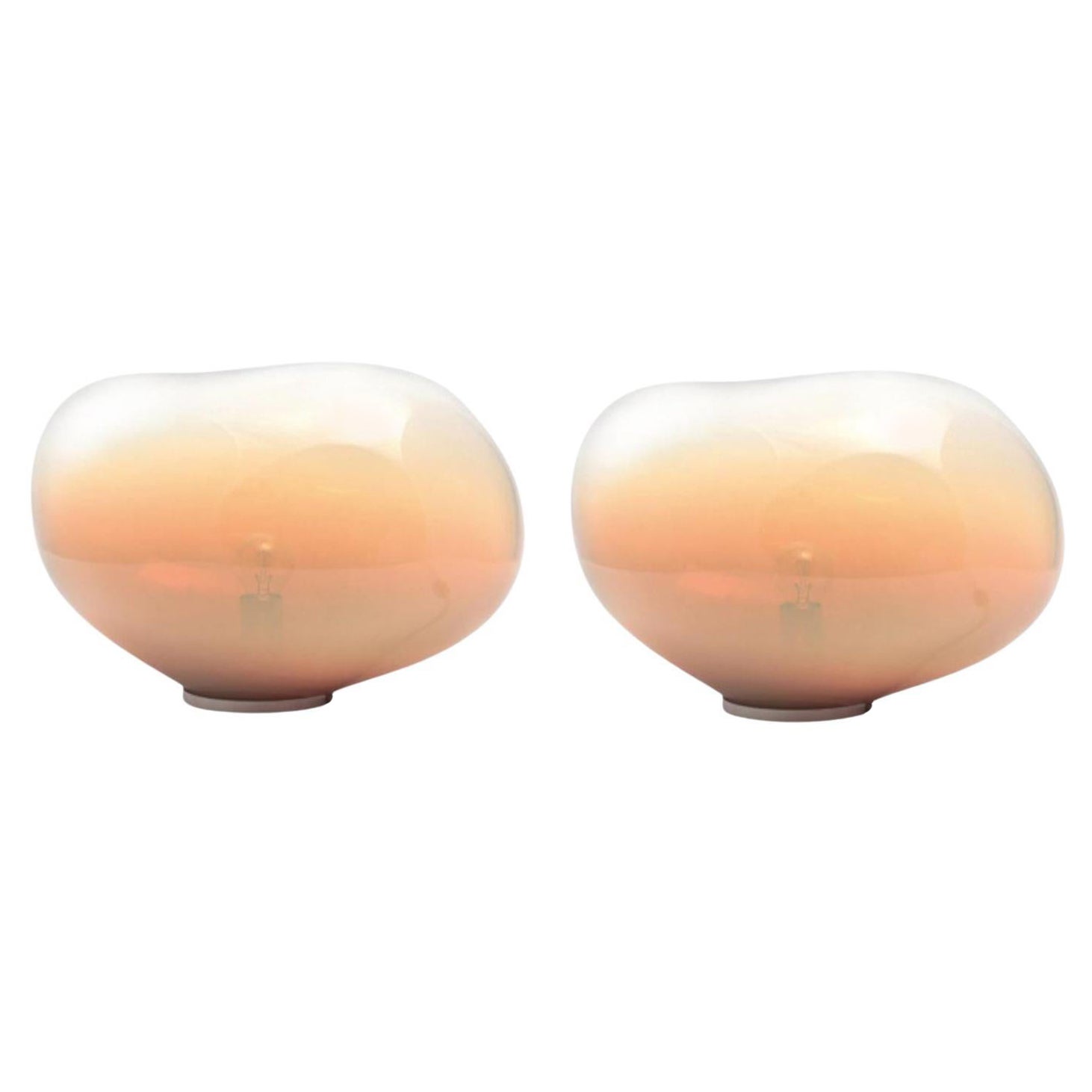 Set di 2 lampade da tavolo Sedna Amber Iridescent M di Eloa
