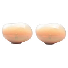 Set of 2 Sedna Amber Iridescent M Table Lamps by Eloa