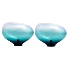 Set of 2 Sedna Petrol M Table Lamps by Eloa