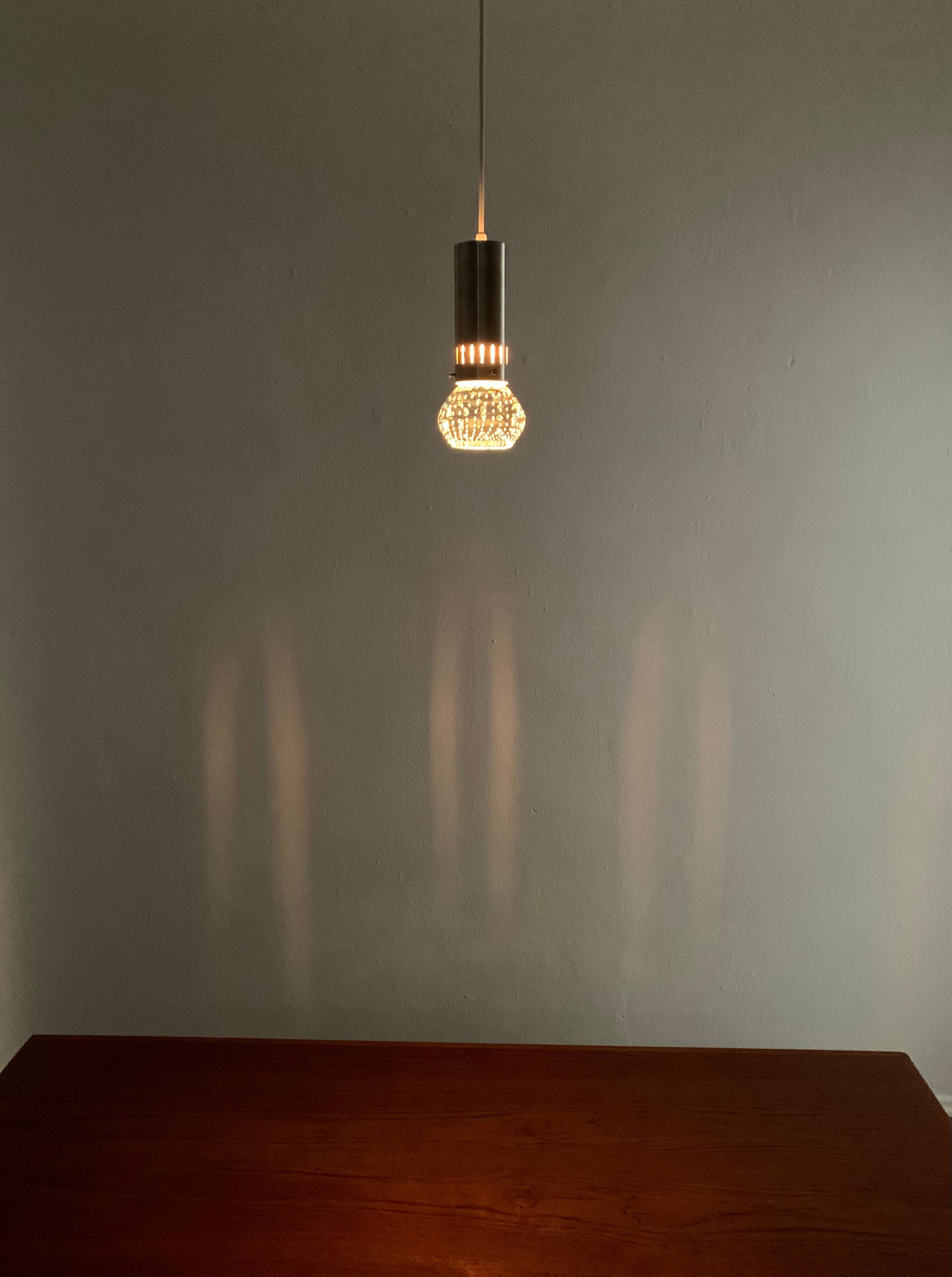 Set of 2 Seguso Glass Pendant Lamps by Gino Sarfatti for Arte For Sale 3