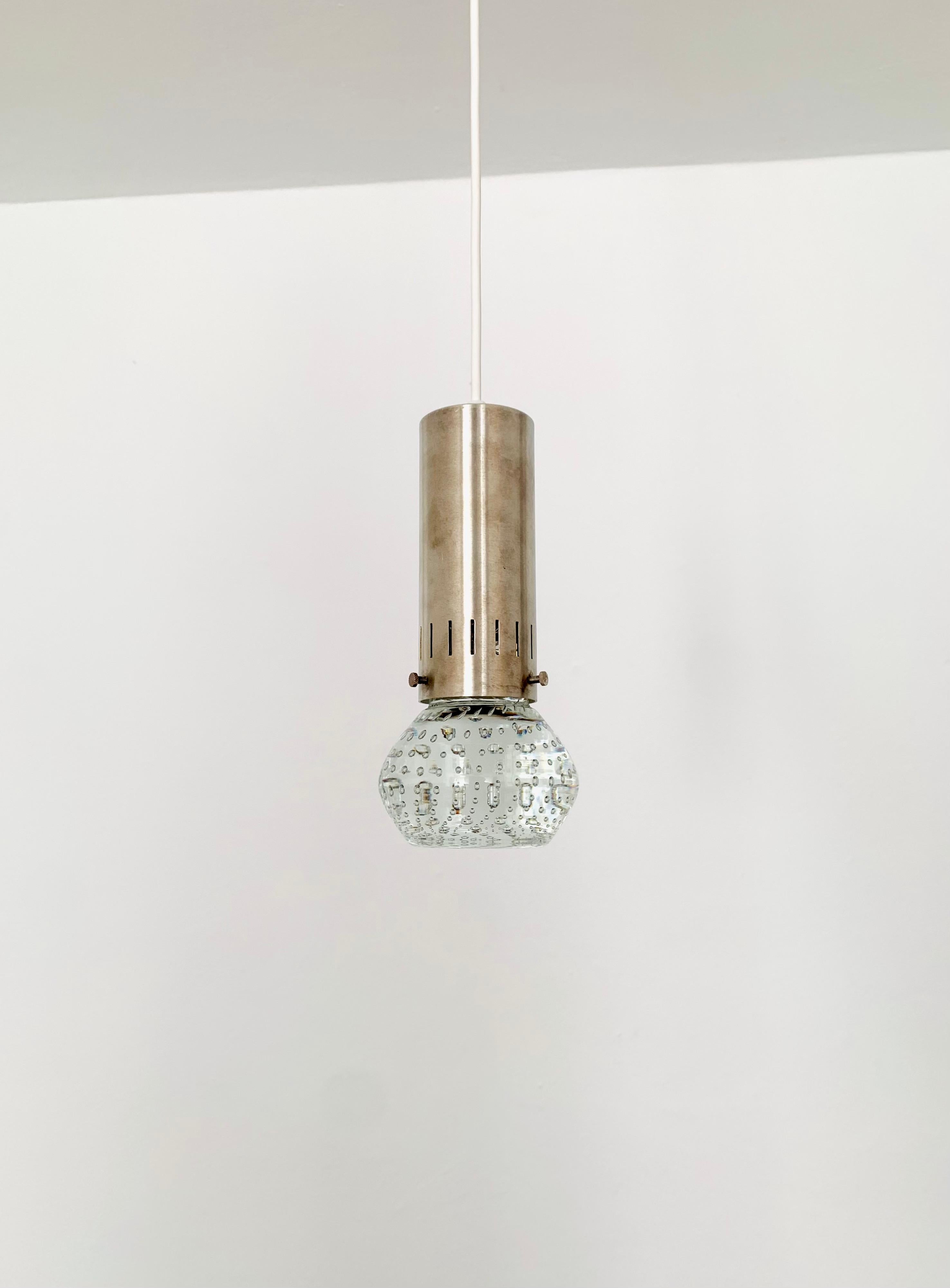 Italian Set of 2 Seguso Glass Pendant Lamps by Gino Sarfatti for Arte For Sale
