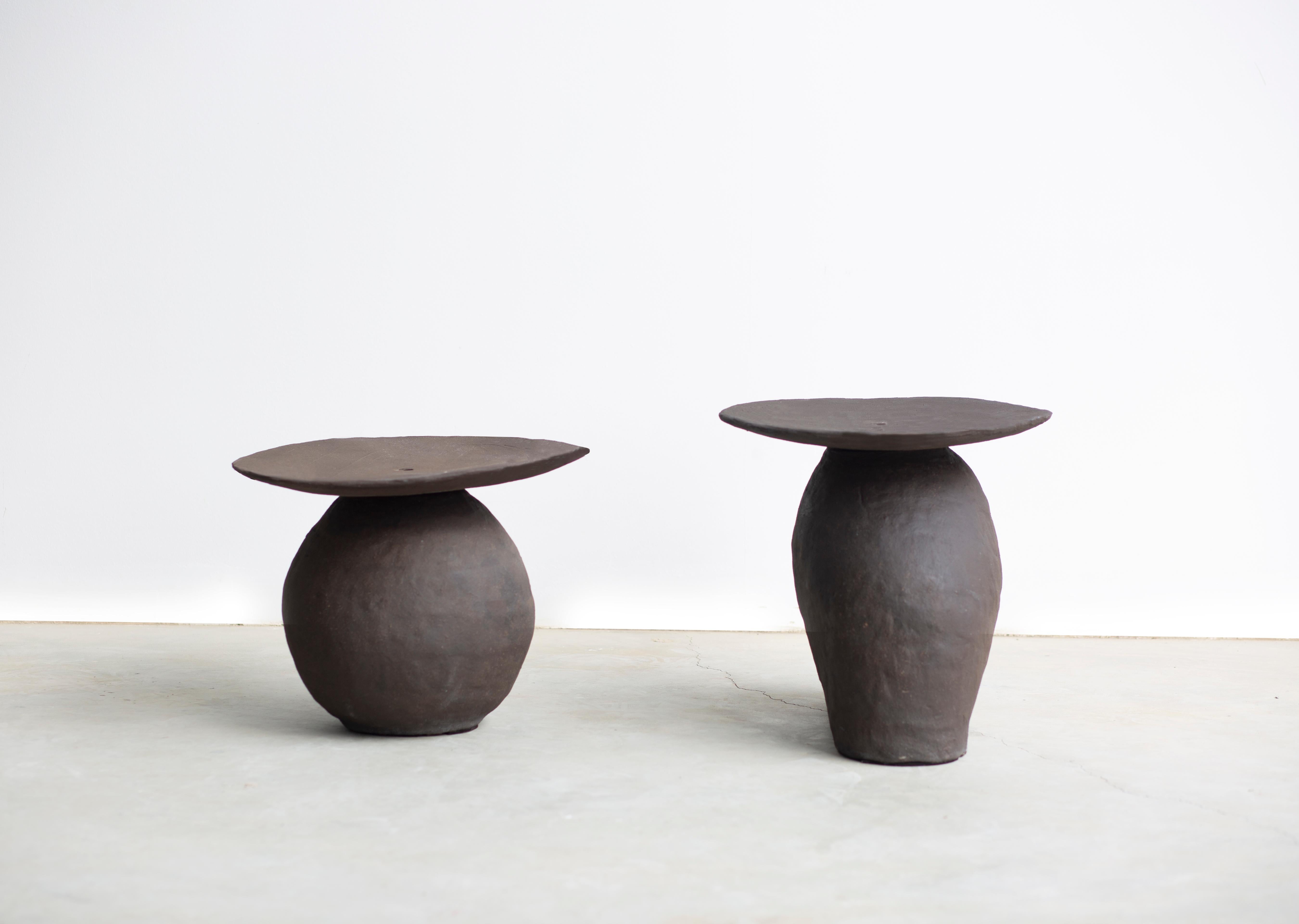 Ceramic Set Of 2 Senex Low Tables by Isin Sezgi Avci For Sale