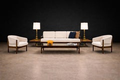 Set of 2 “Senior” Armchairs in Hardwood & fabric by Jorge Zalszupin, c. 1960s