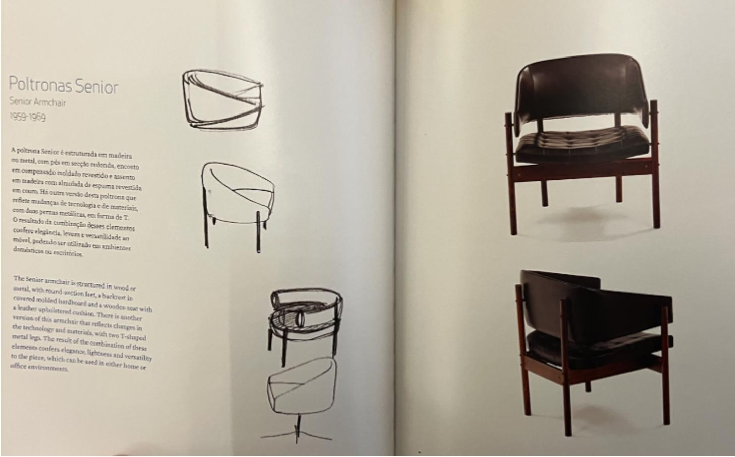 Ensemble de 2 fauteuils senior en bois de feuillus et daim de Jorge Zalszupin, vers les années 1960 en vente 8