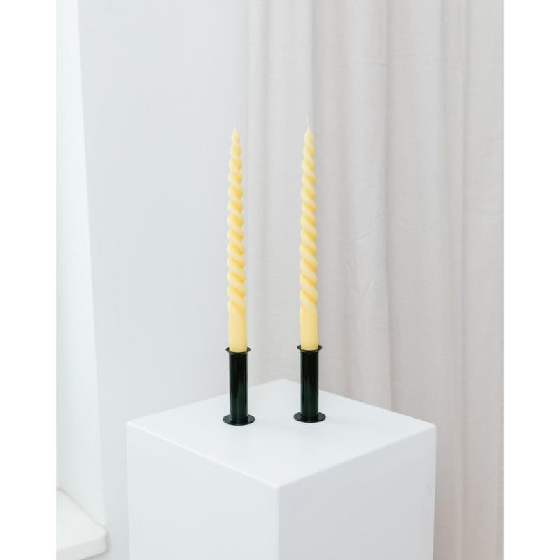 2er Set Kerzenhalter Postmoderner Memphis-Stil aus Metall, 80er Jahre im Angebot 1