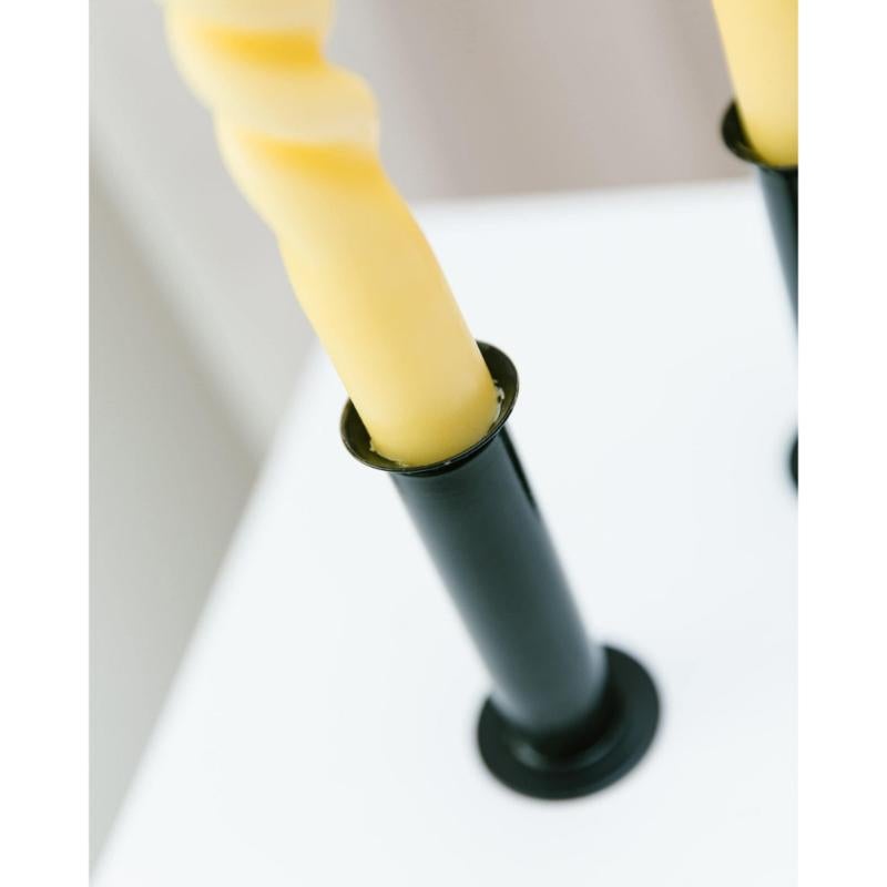 2er Set Kerzenhalter Postmoderner Memphis-Stil aus Metall, 80er Jahre im Angebot 3