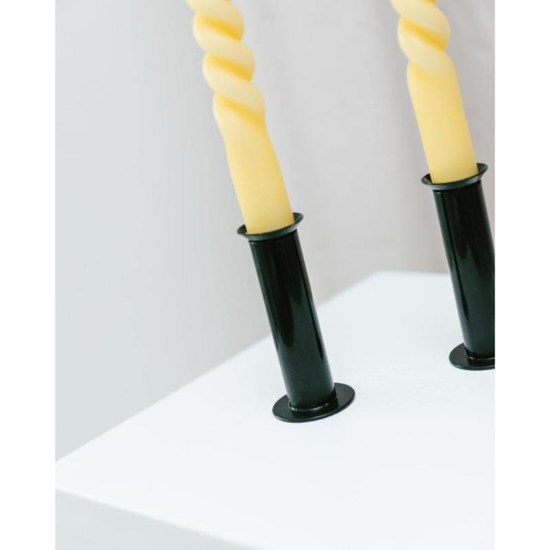 2er Set Kerzenhalter Postmoderner Memphis-Stil aus Metall, 80er Jahre im Angebot 5