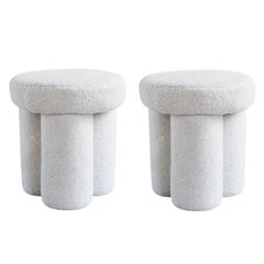 Set of 2 Sheepskin Big Foot Stools by 101 Copenhagen
