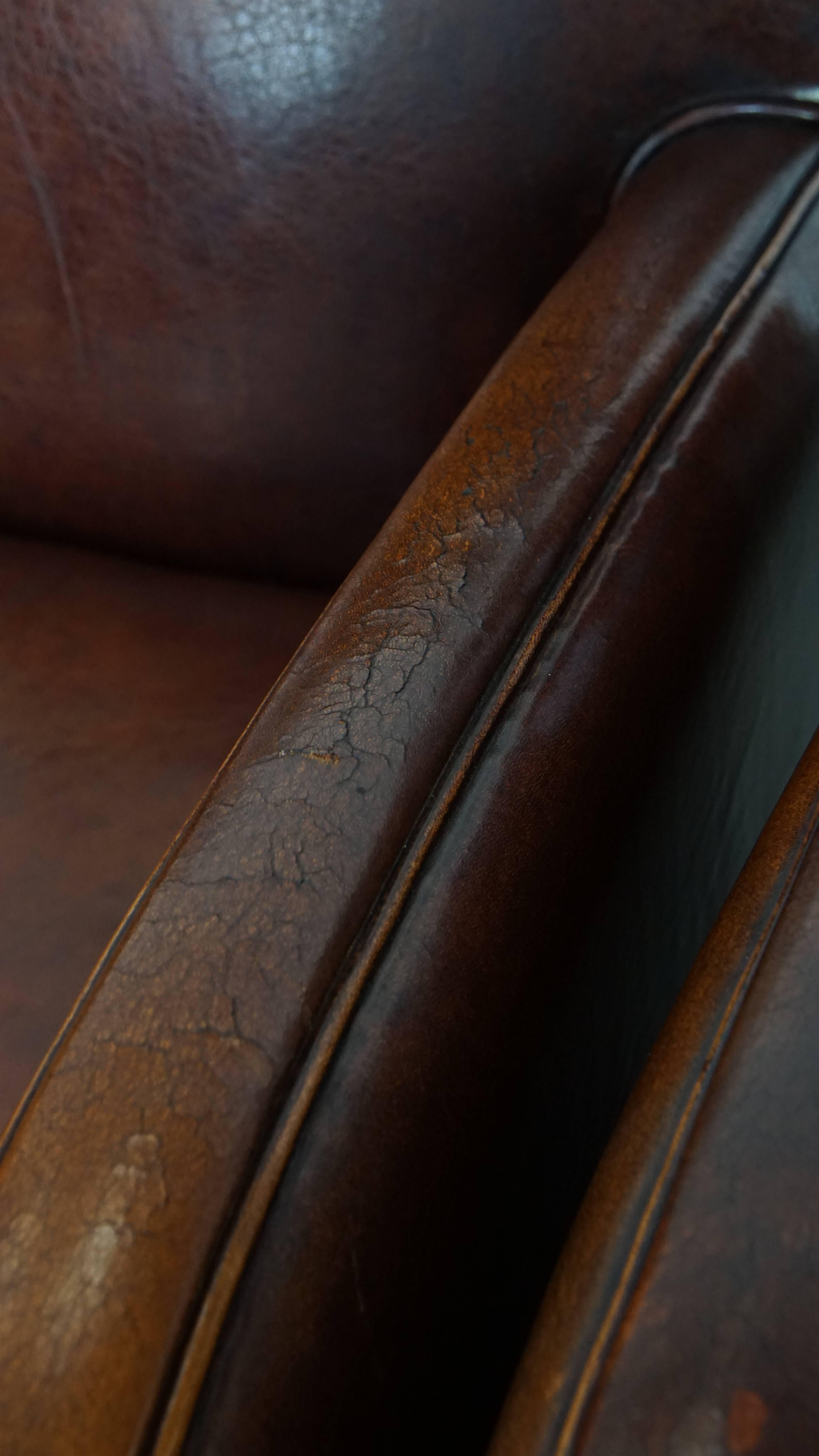 Ensemble de 2 fauteuils en cuir de mouton en vente 3