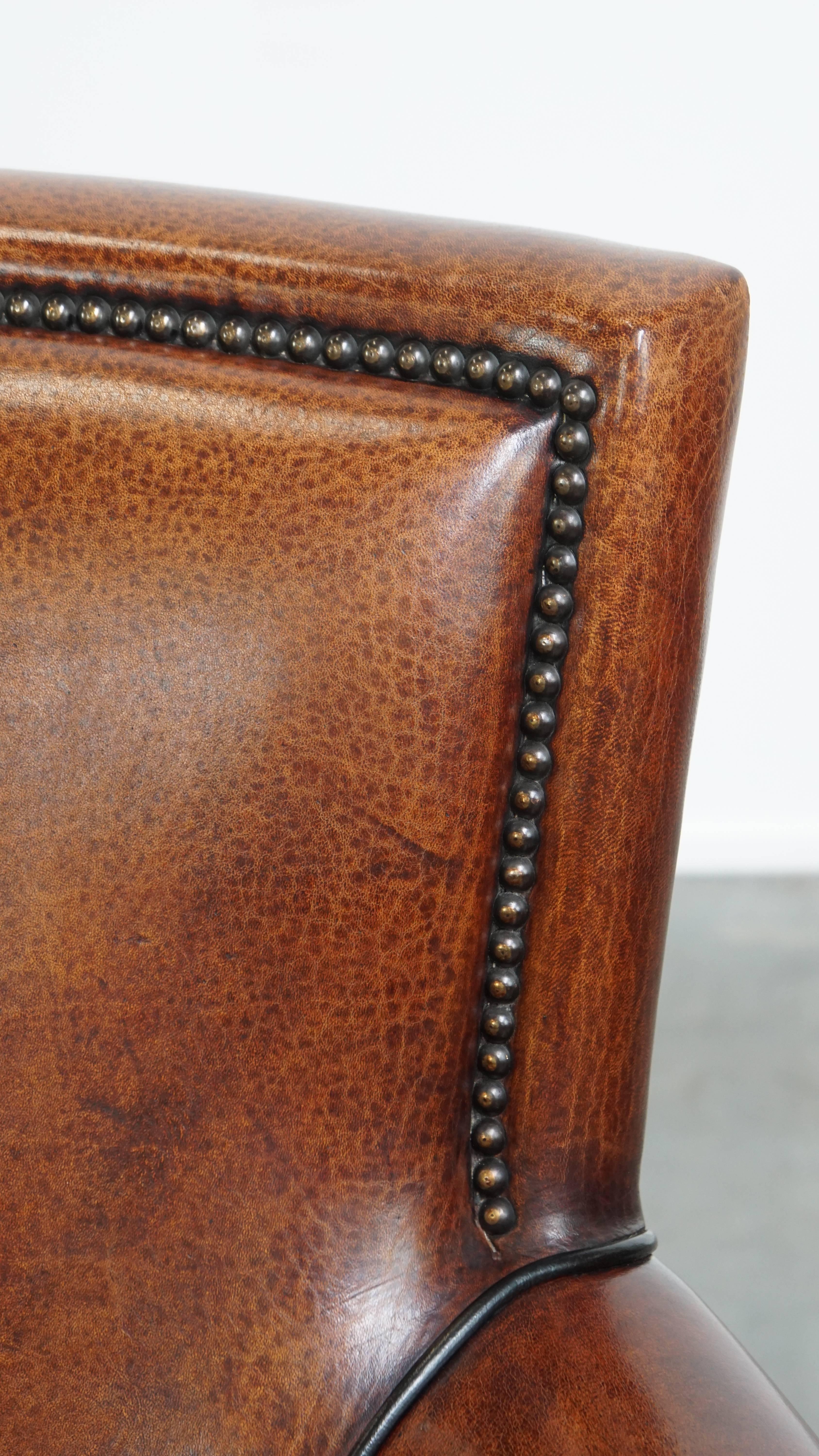 Ensemble de 2 fauteuils en cuir de mouton en vente 8