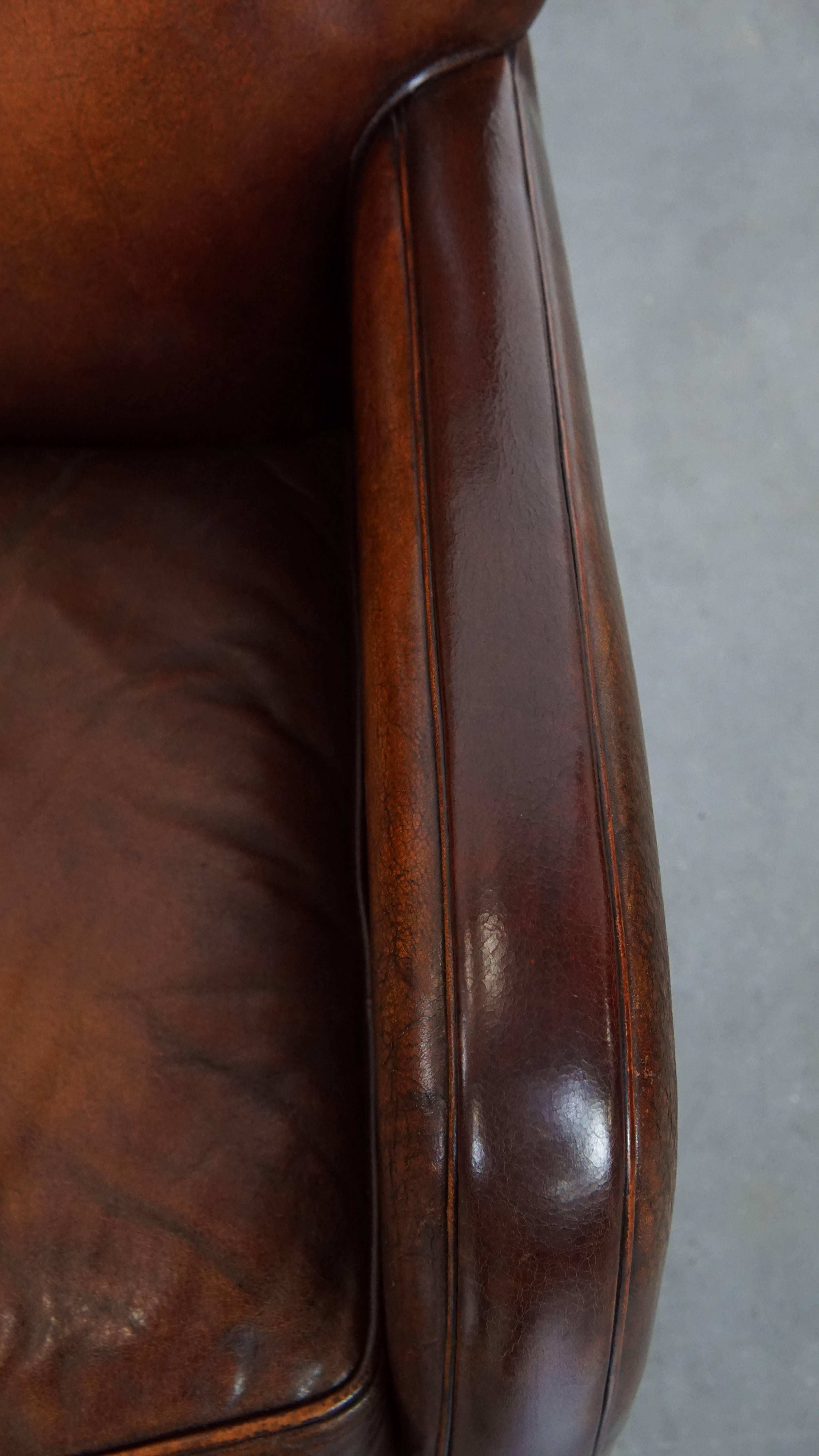 Ensemble de 2 fauteuils en cuir de mouton en vente 2