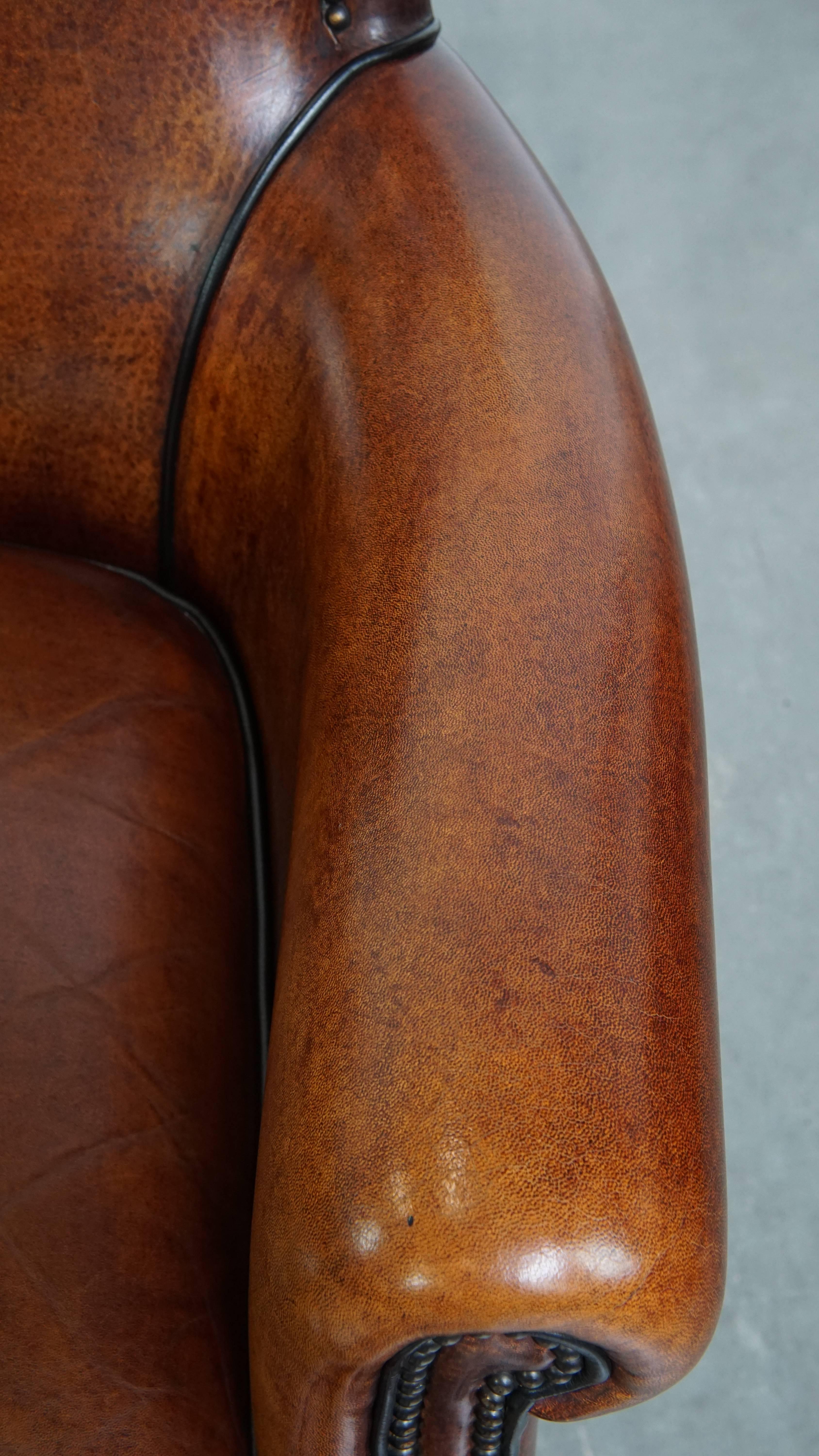 Ensemble de 2 fauteuils en cuir de mouton en vente 2