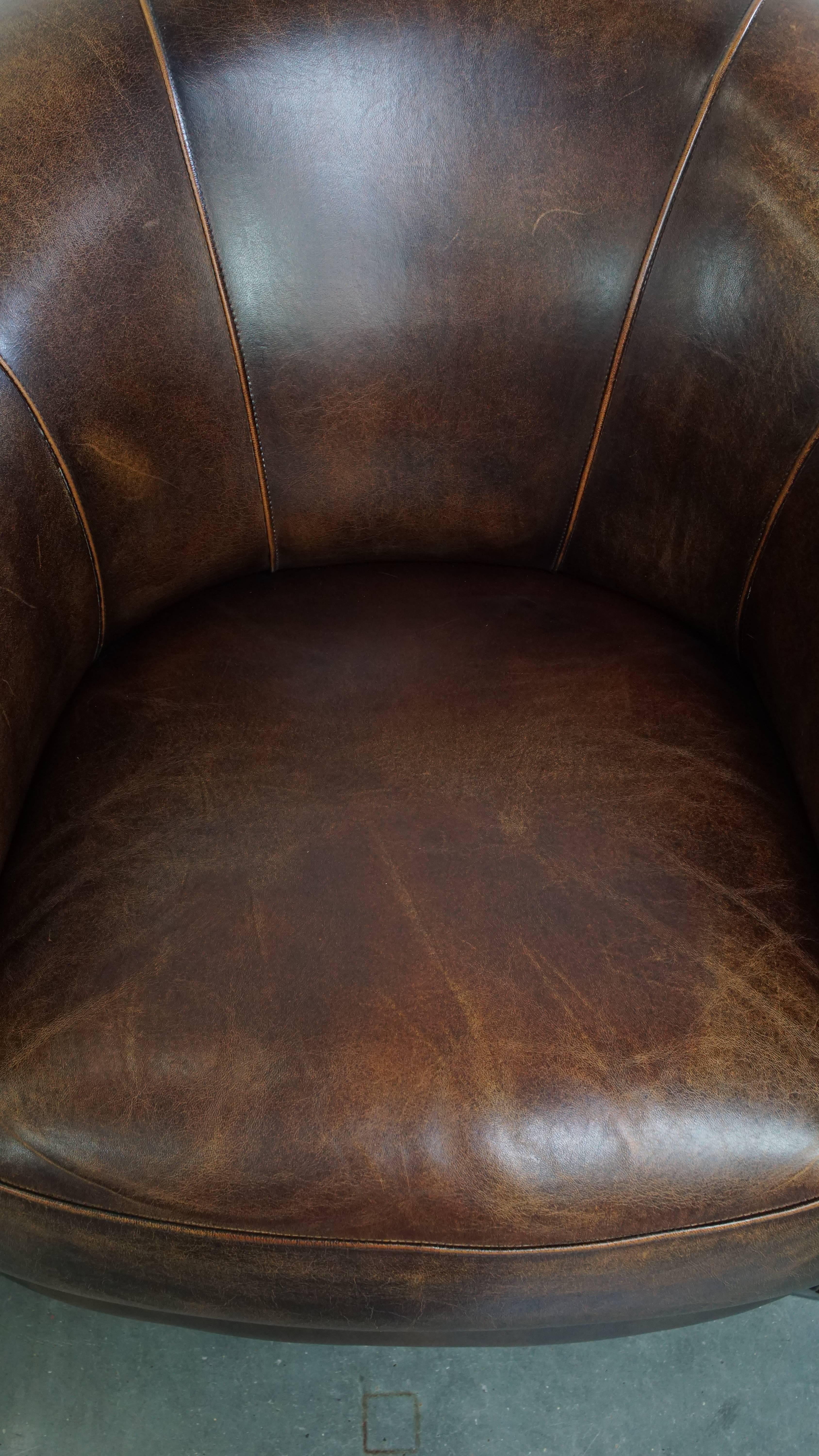 Juego de 2 sillones Club de piel de oveja Siglo XXI y contemporáneo en venta