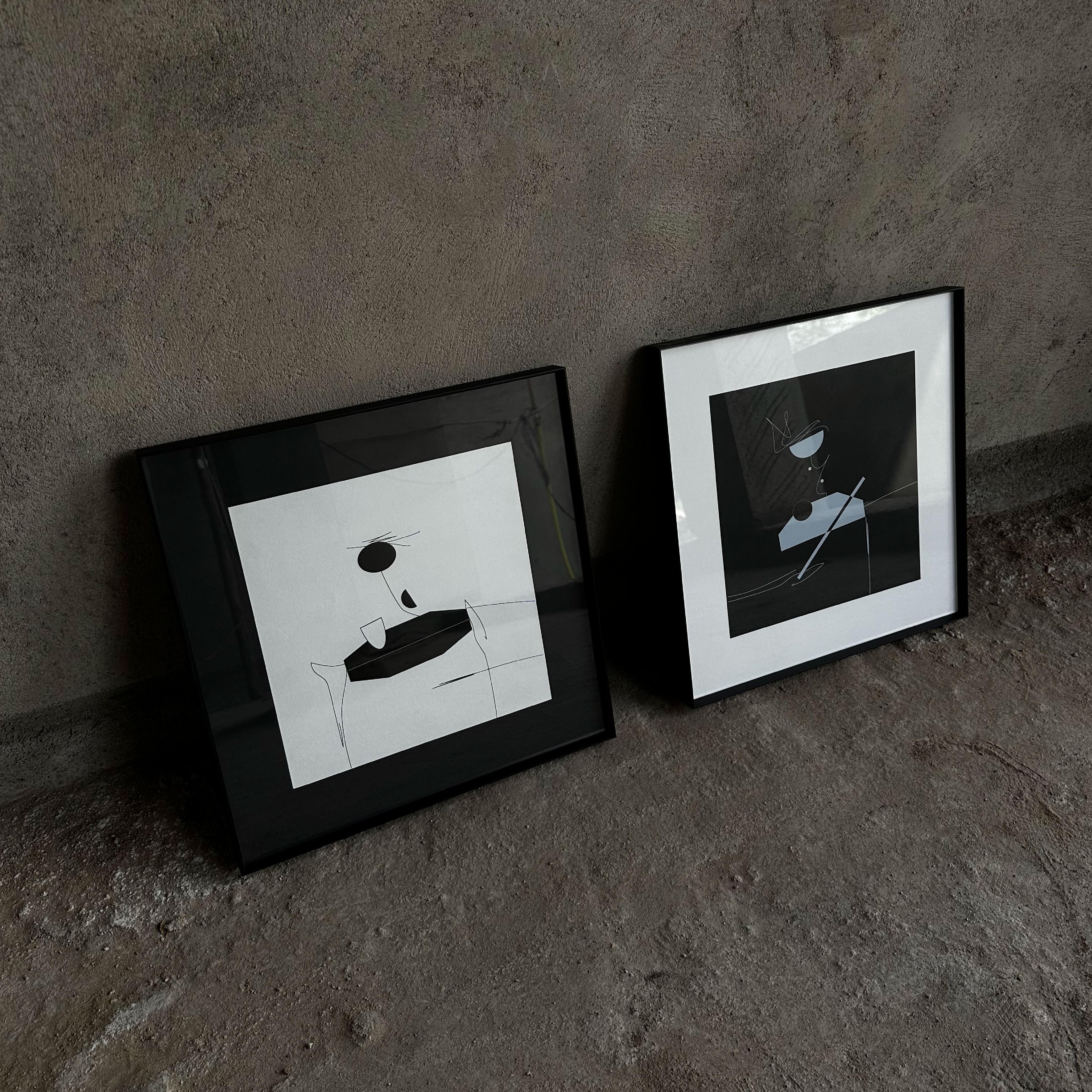 Set Of 2 Shibui Dialogue Wall Art by WANAS In New Condition For Sale In Geneve, CH