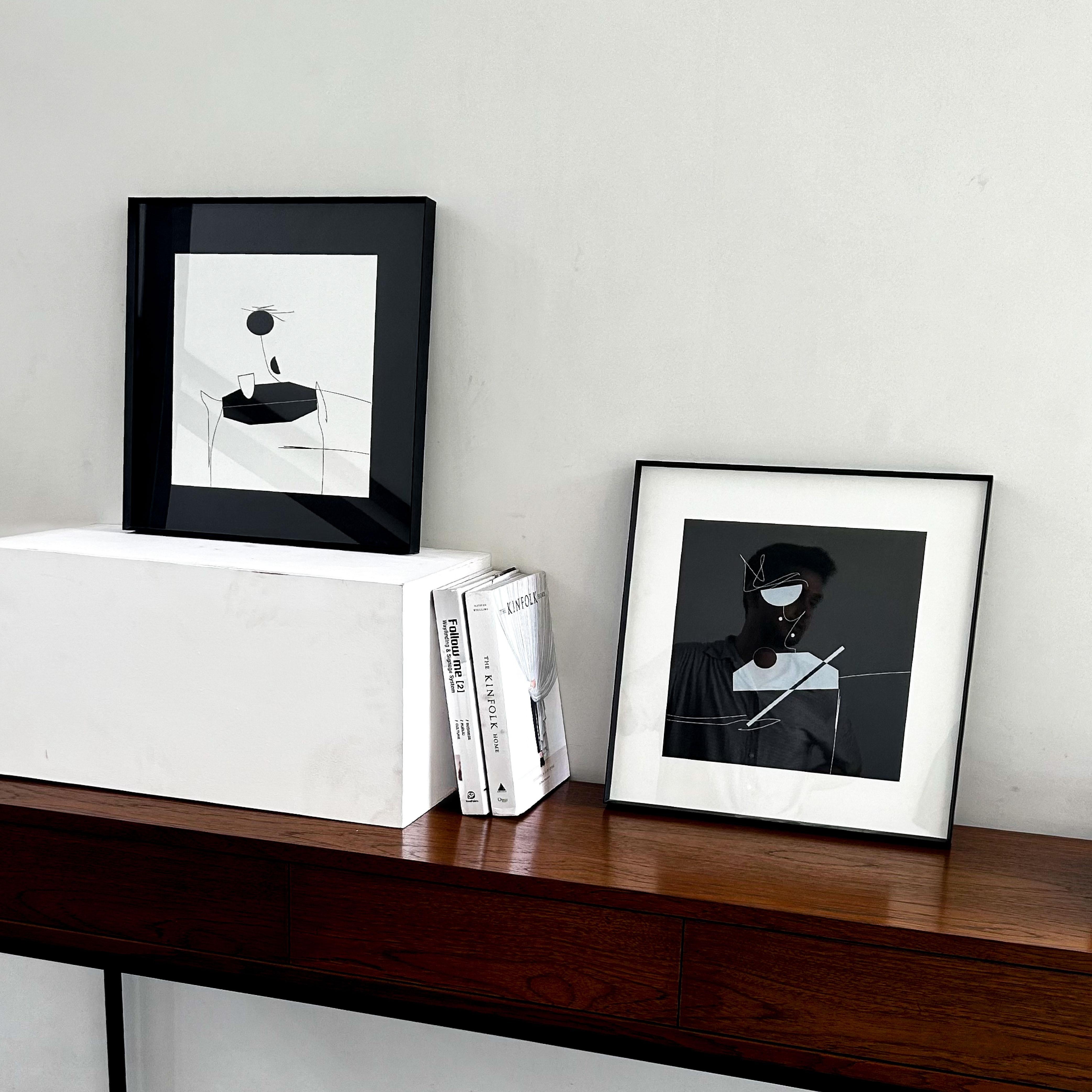 Contemporary Set Of 2 Shibui Dialogue Wall Art by WANAS For Sale