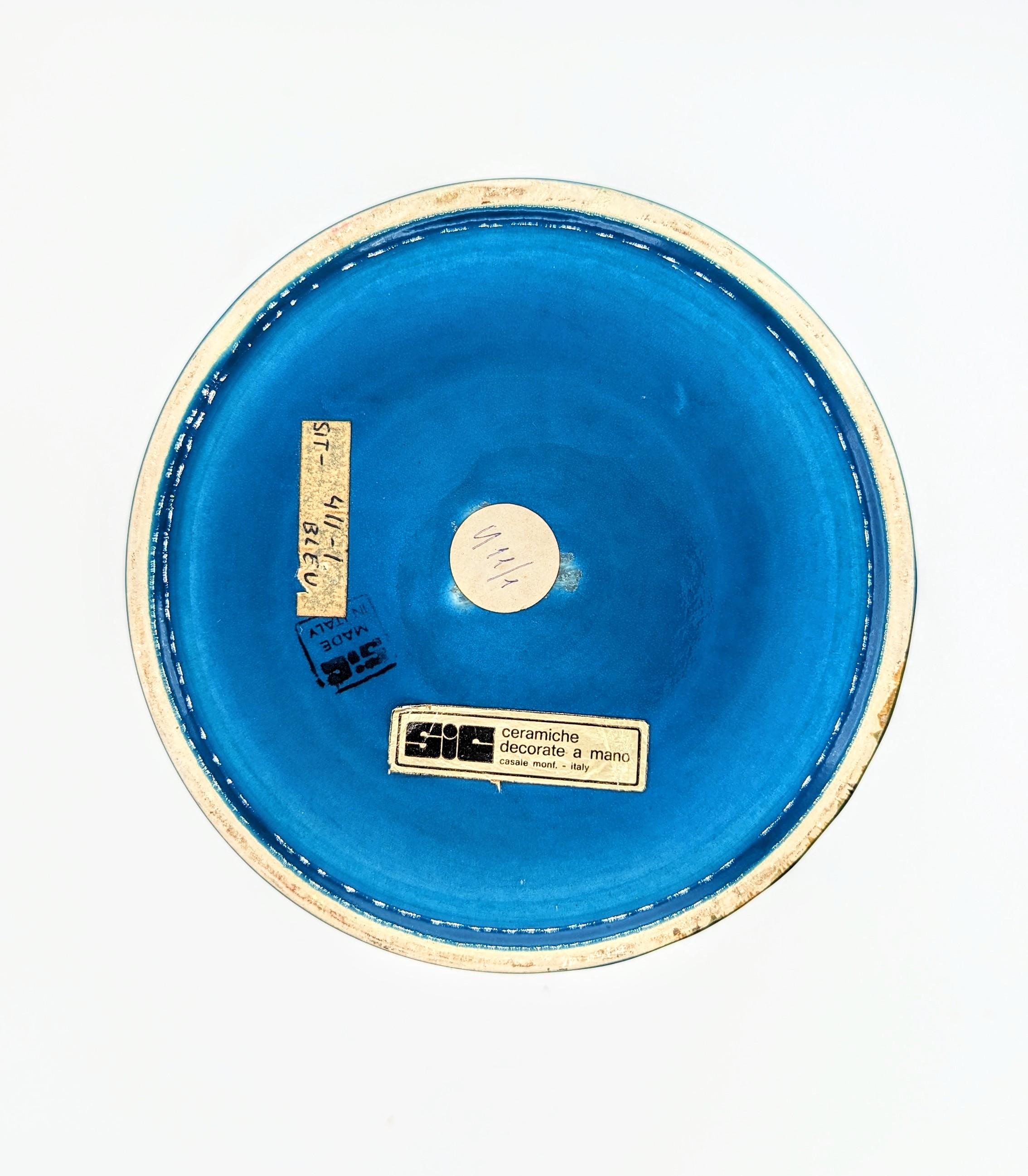 Set of 2 Sic Ceramics Italy 1960s For Sale 10