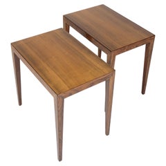 Set Of 2 Side Tables/Nightstands Model 41B Made In Rosewood By Severin Hansen
