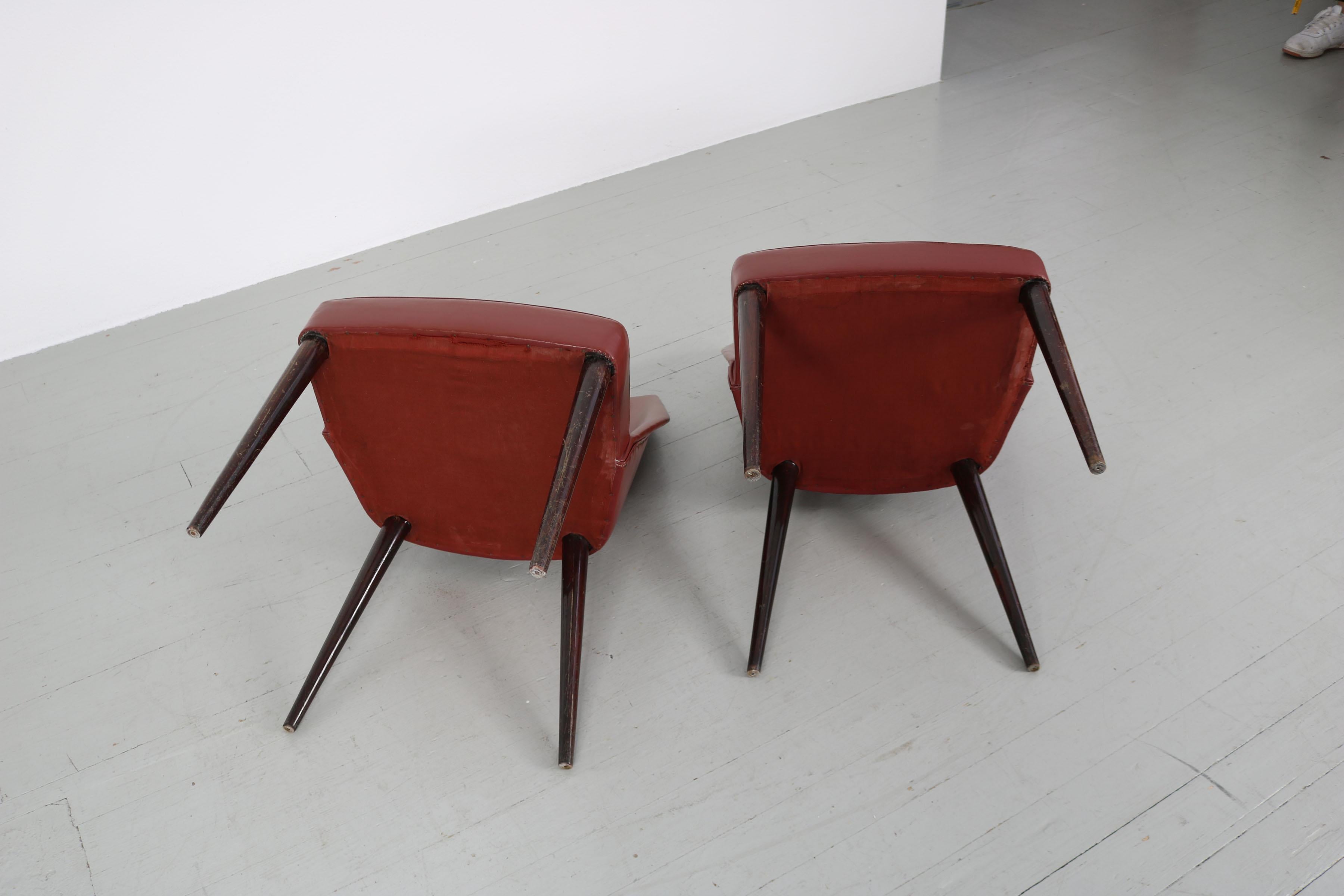 Set of 2 Side Chairs Designed and Manufactured by Ufficio Tecnico Cassina, 1950s 11