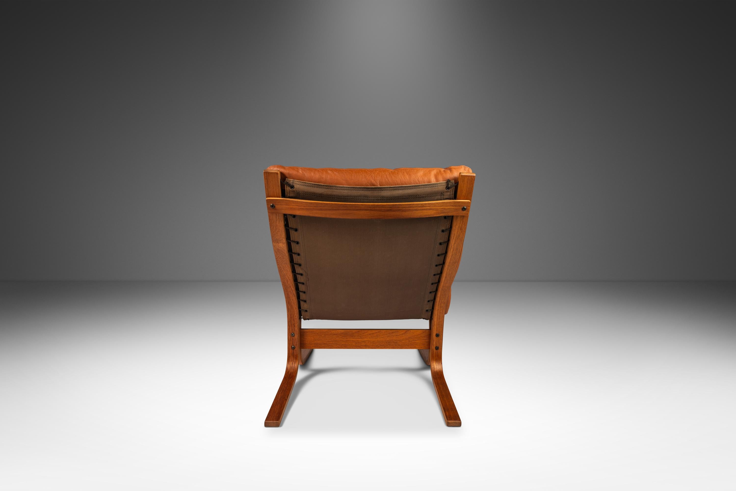 Satz von 2 Stühlen „Siesta“ von Igmar Relling für Westnofa, Norwegen, ca. 1970er Jahre (Leder)