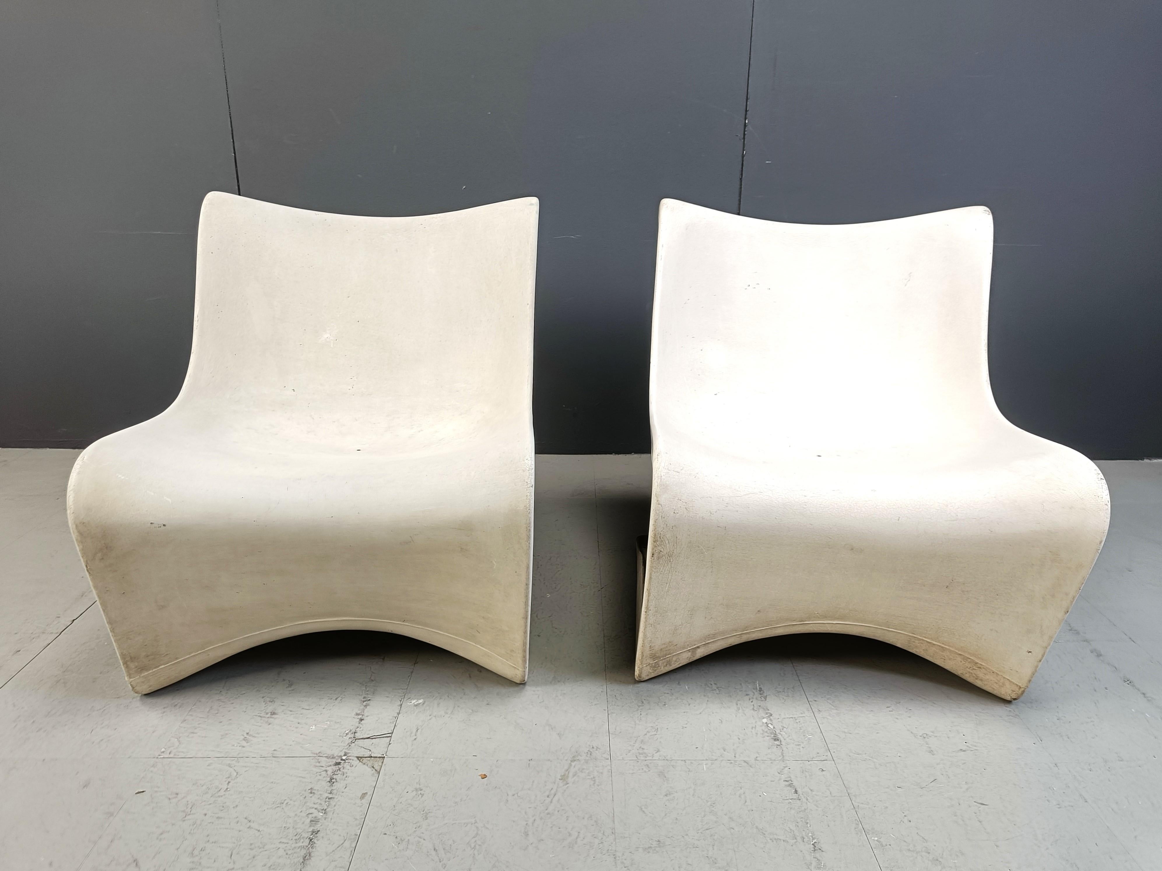 Metà XX secolo Set di 2 poltrone Silène di M Borgnat per Clairitex, anni '60 in vendita