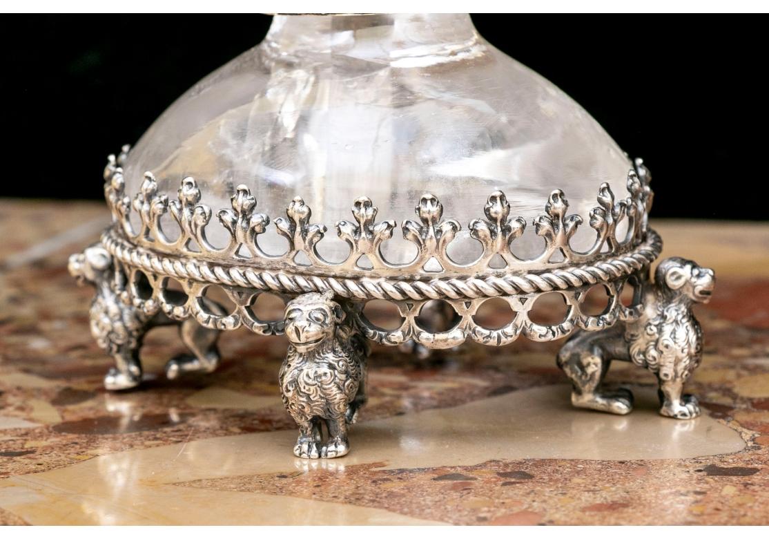 Set di 2 candelabri in cristallo di rocca montati in argento in vendita 3