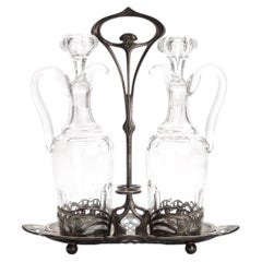 Set of 2 Silver Plated for Vinegar and Oil, Germany by (WMF), 1900 - 1918