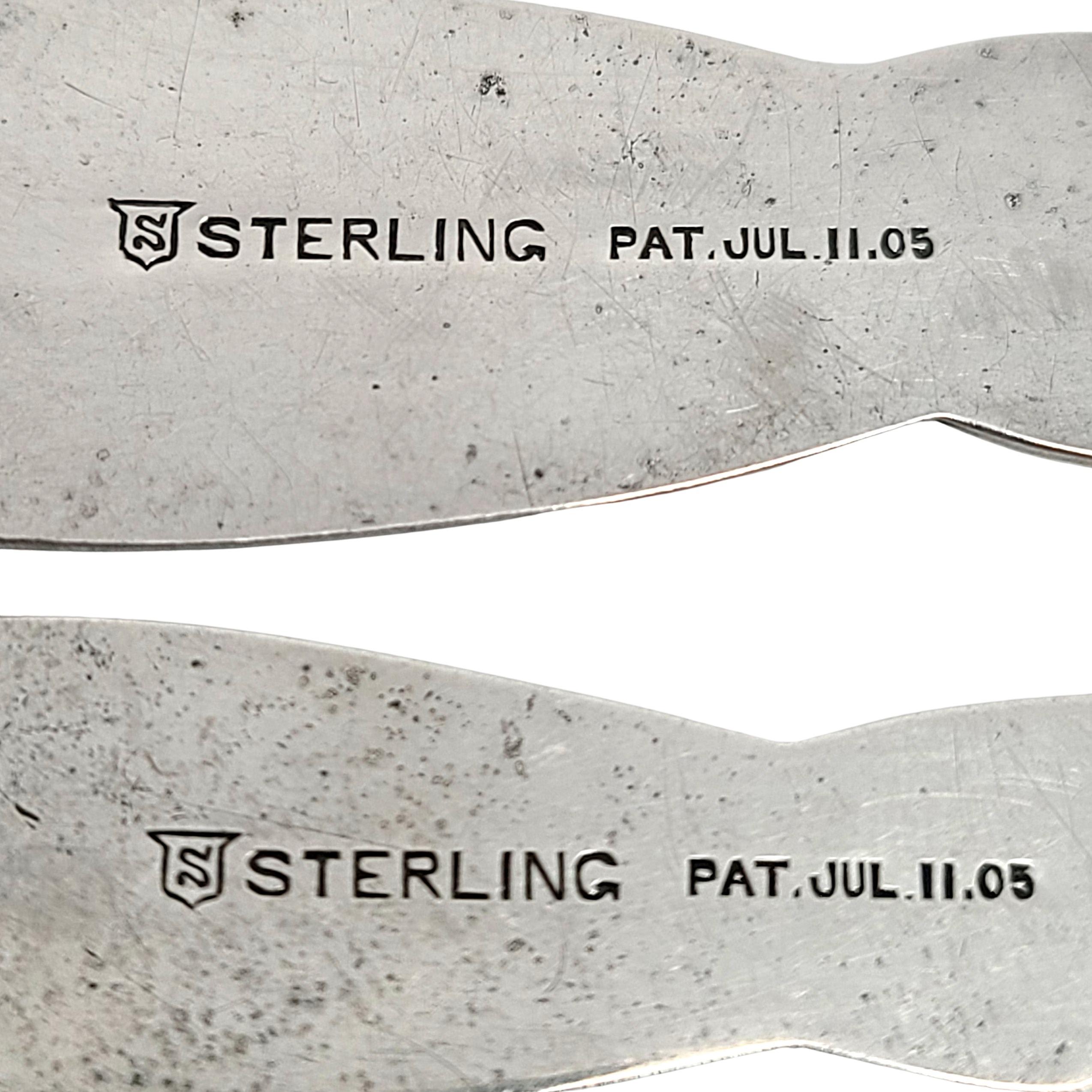 Set of 2 Simons Bros Sterling Silver Fish Ribbon Threaders/Bobkins In Good Condition In Washington Depot, CT