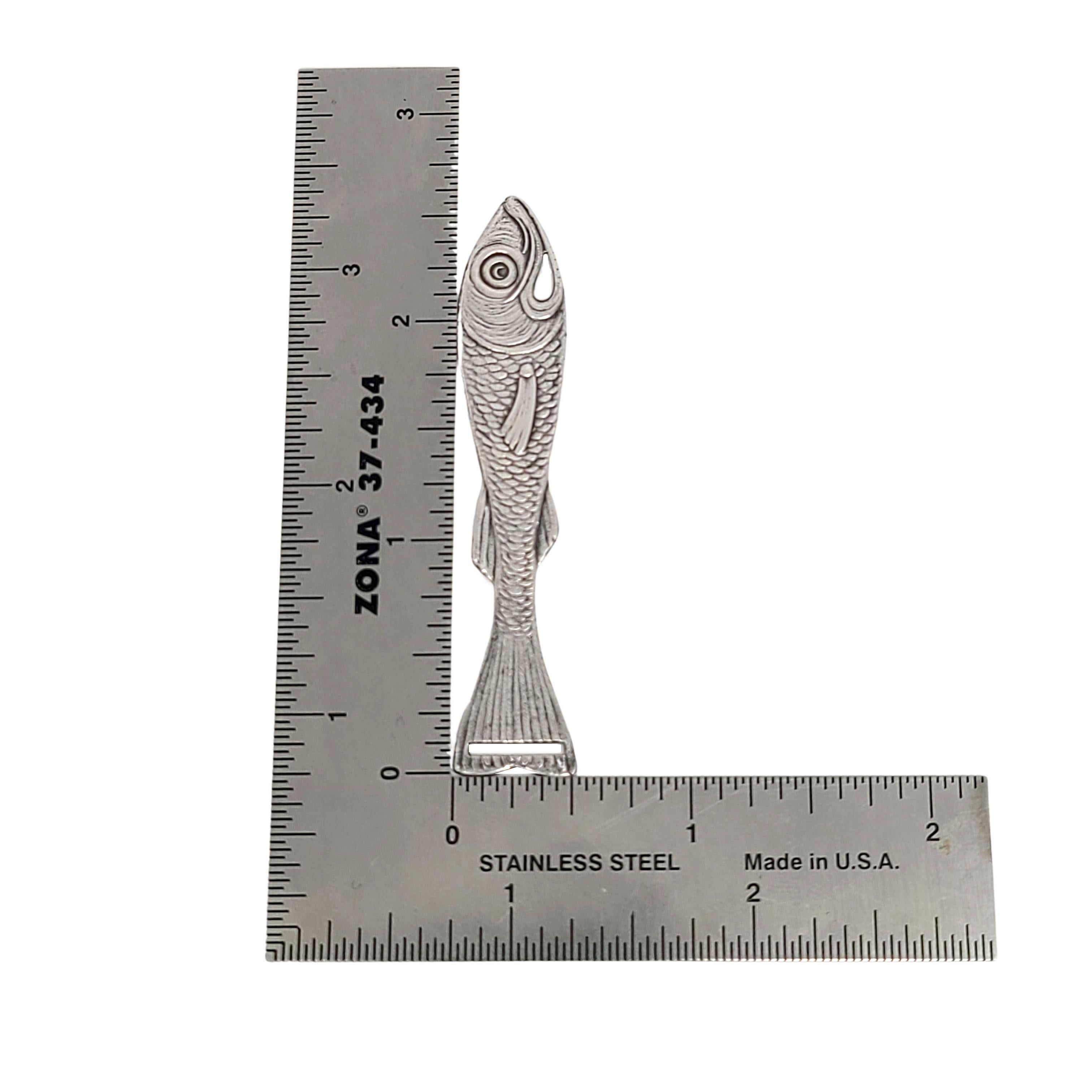 Set of 2 Simons Bros Sterling Silver Fish Ribbon Threaders/Bobkins 1
