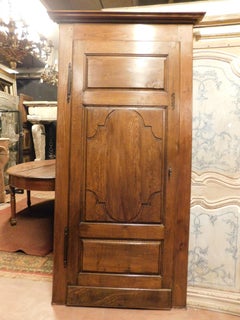 set of 2 single-leaf oak doors carved with frame, Italy