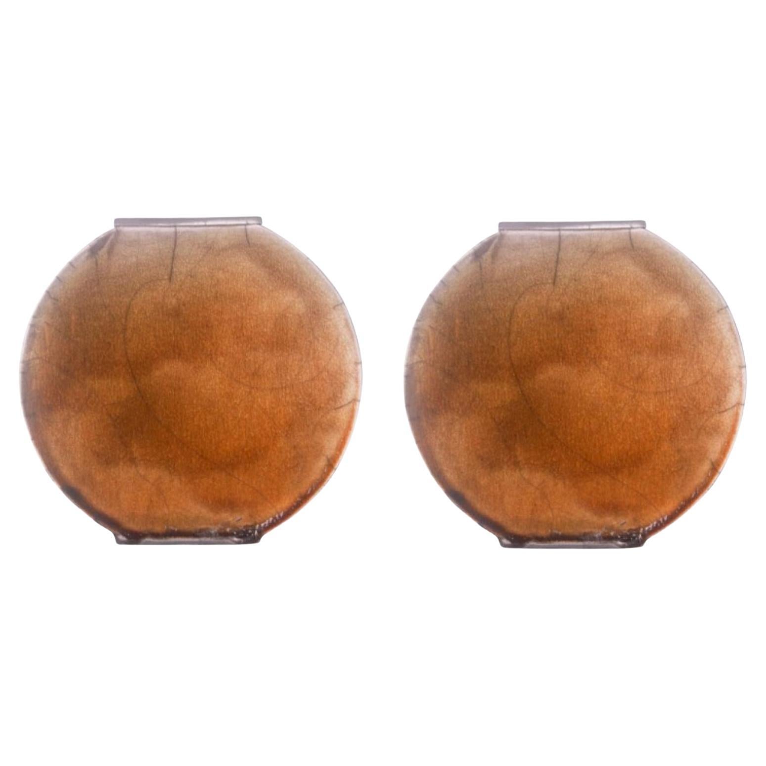Set di 2 vasi piccoli in ambra di Doa Ceramics