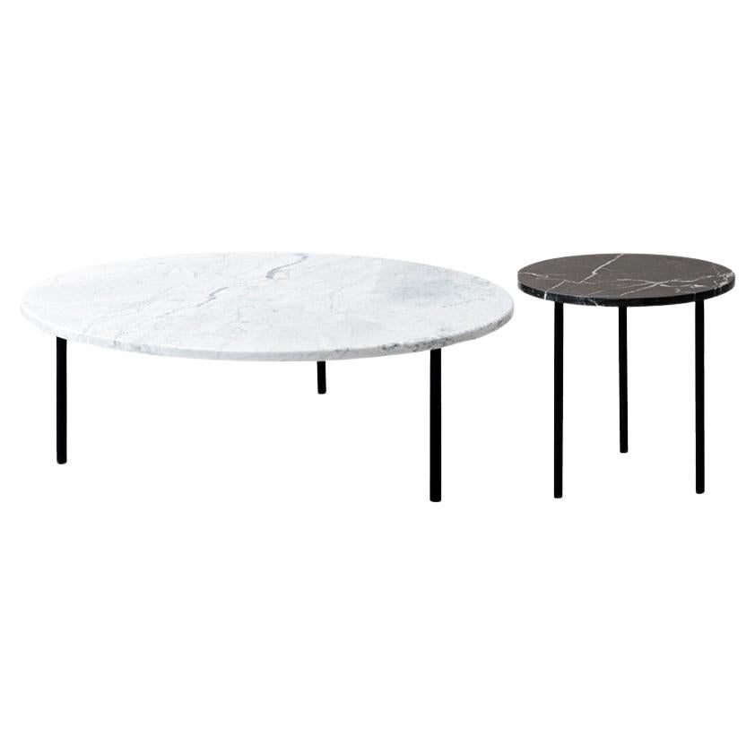 Set of 2 Small and Large Marble Gruff Coffee Tables by Un’common