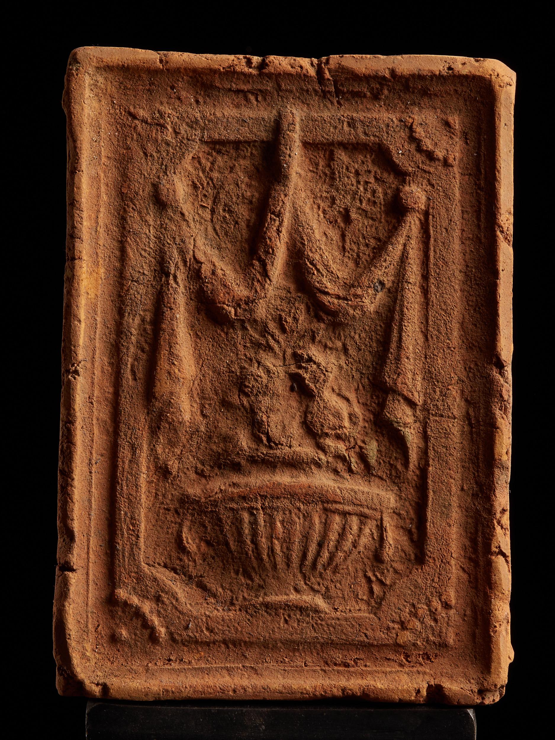 Set von 10 kleinen antiken Steingutfliesen im Zustand „Gut“ im Angebot in Leuven , BE
