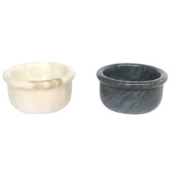 Set of 2 Small Bowls in Grey and Pink Marble