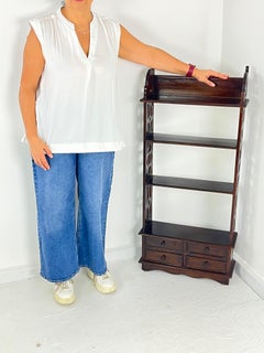 Small English Bookcases with Drawers, 1960s