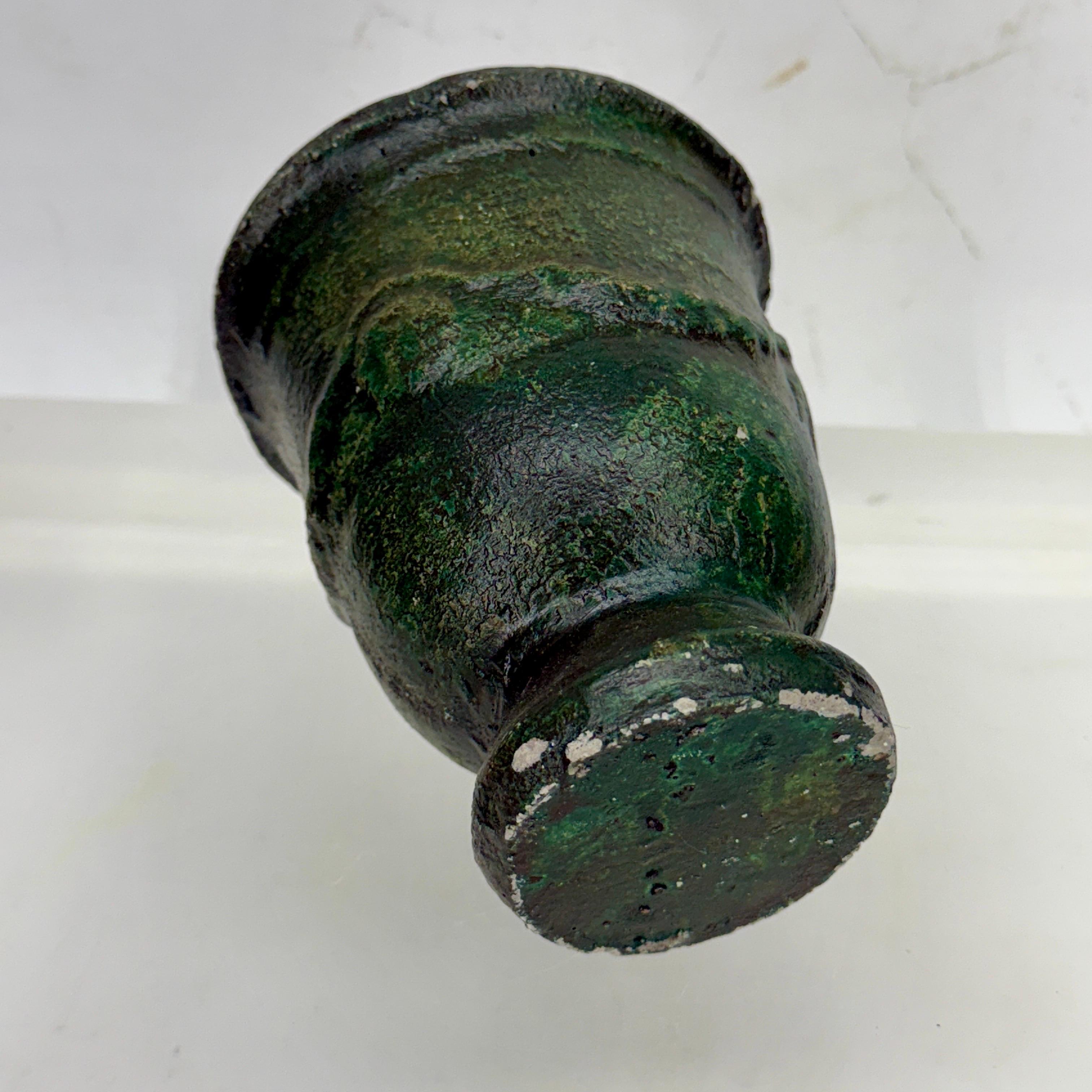 XXIe siècle et contemporain Ensemble de 2 petits pots d'urne de jardin de style français, émaillés à l'Anduze en vente