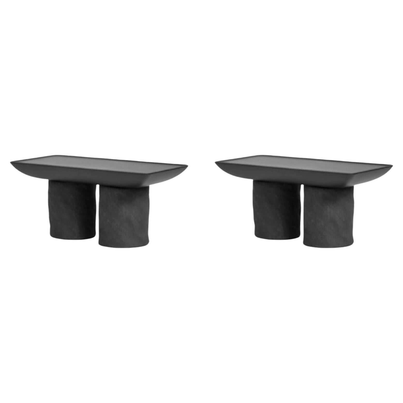 Set of 2 Small Korotun Coffee Tables by Faina For Sale