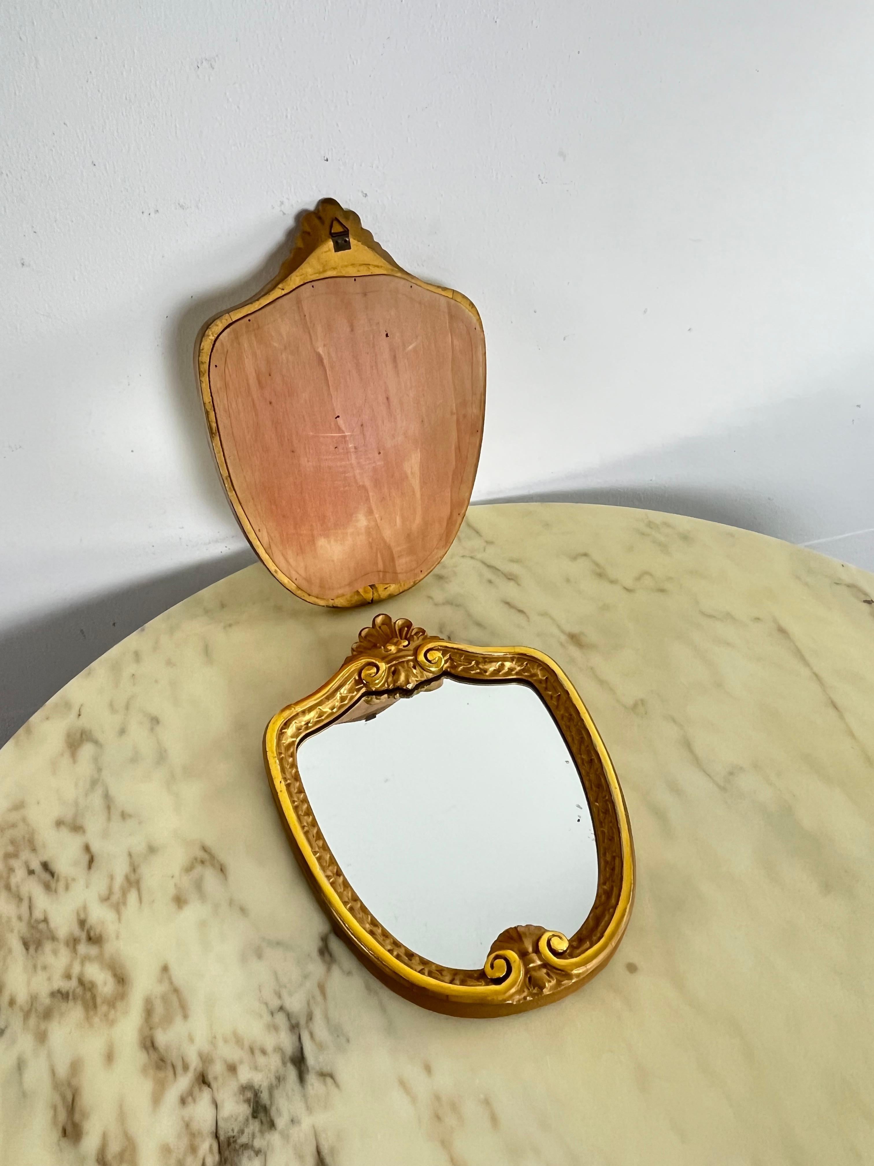 Set Of 2 Small Mid-Century 1960s Wall Mirrors For Sale 3