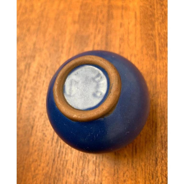 Ceramic Set of 2 Small Mid-Century Minimalist Studio Pottery Ball Vases, 1960s For Sale