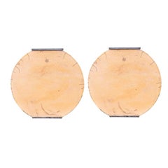 Set of 2 Small Orange Vases by Doa Ceramics