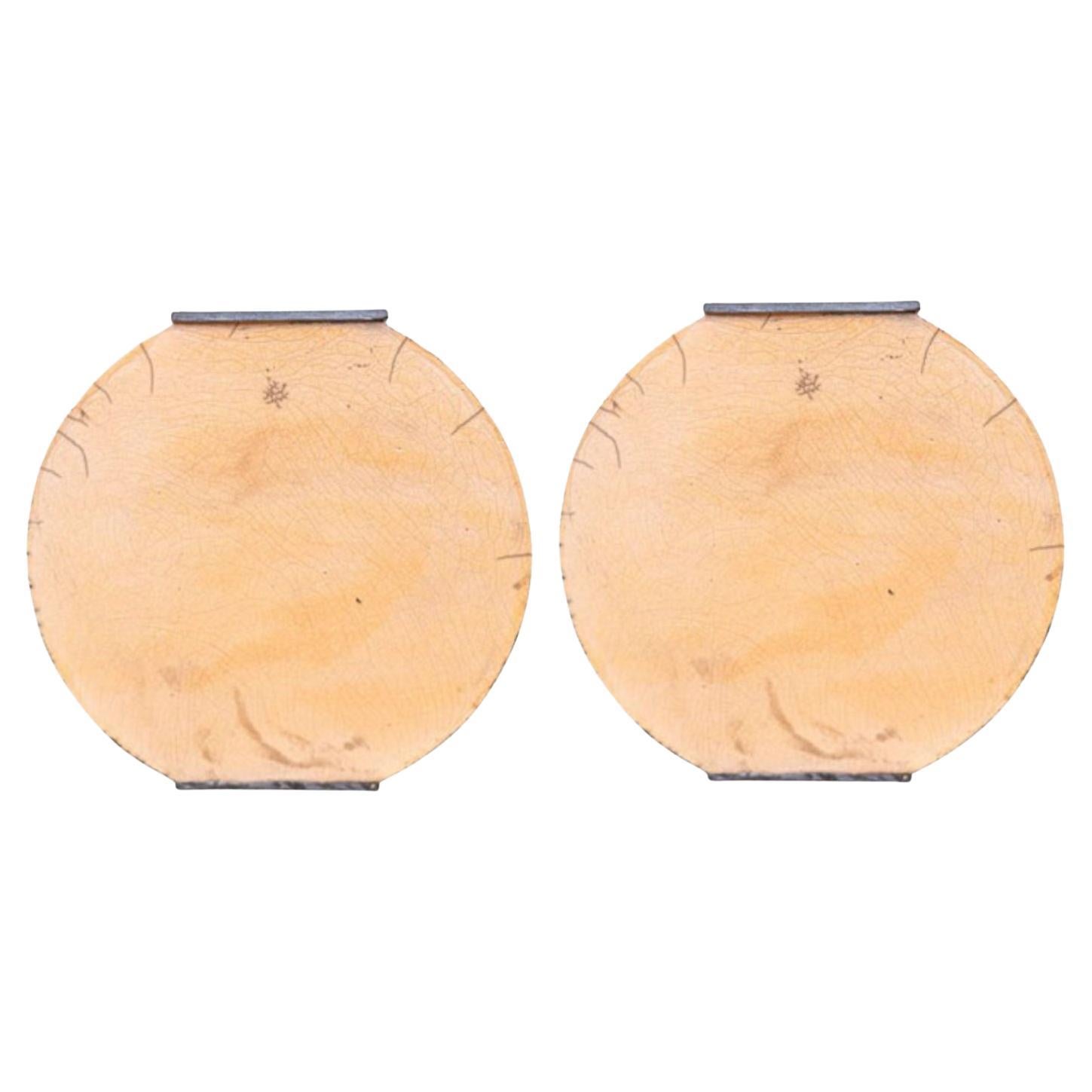Set di 2 vasi piccoli arancioni di Doa Ceramics in vendita