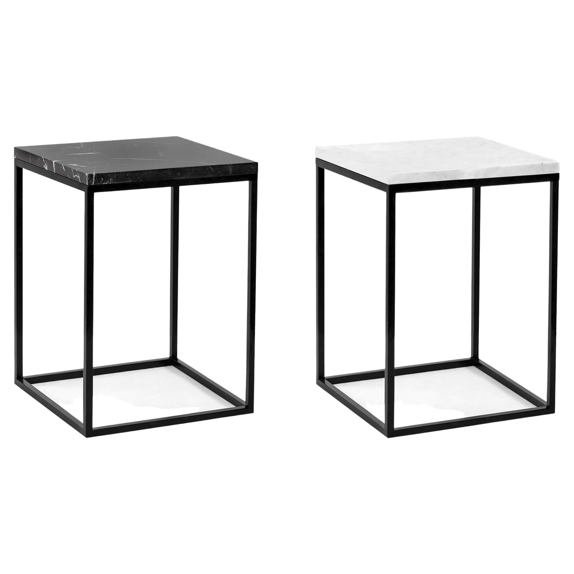 Set of 2 Small Pillar Side Tables by Un’common
