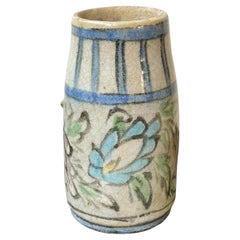 Set di 2 piccoli vasi rotondi bianchi Qajar #1 e #2